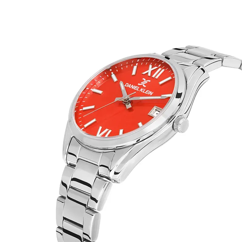 Daniel Klein Japan Quartz Red Dial Ladies Watch- DK.1.13482-5